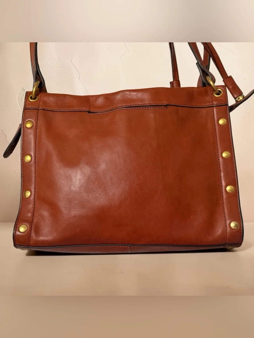 Fossil Allie Brown Leather Satchel Shoulder Bag Handbag ZB7896213 $198